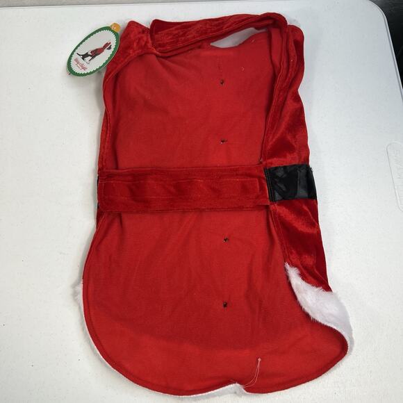 Merry & Bright L Large Christmas Santa Dog Cat Costume Holiday Apparel Hoodie - Picture 5 of 8